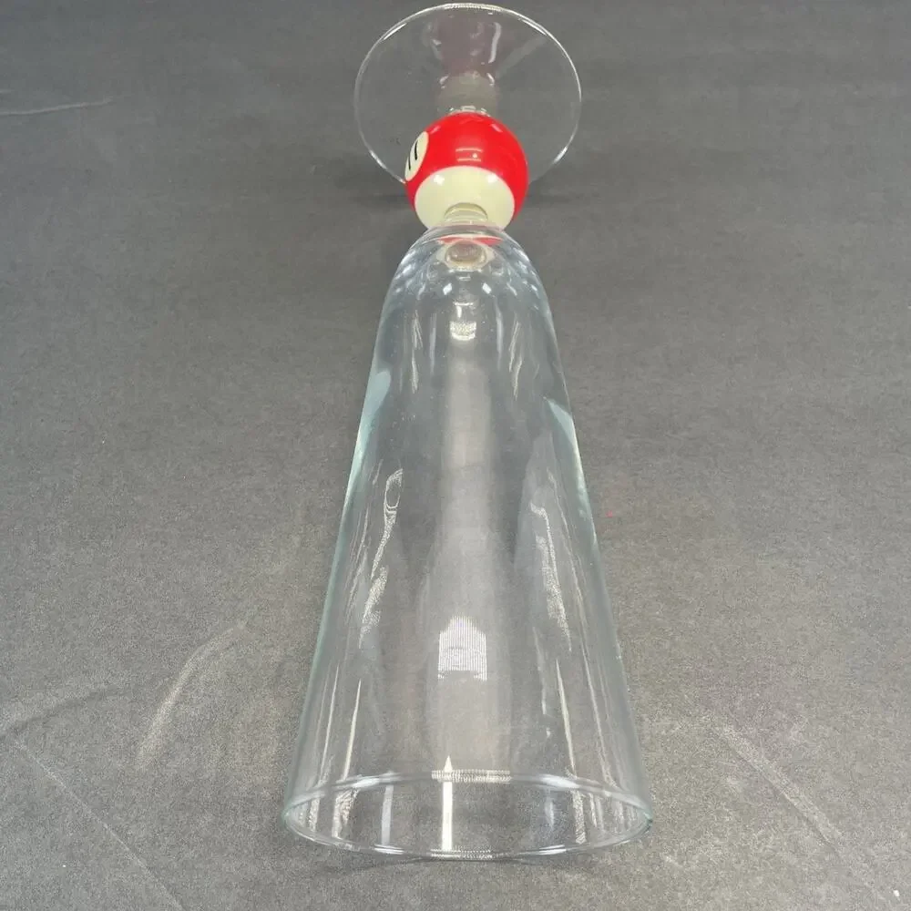 Vtg Billiard Pilsner #11 Pool Ball Stemmed Glass Barware Pool Drinkware 8.75